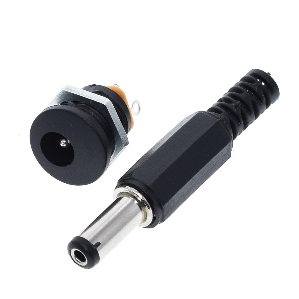 TZT 10Pcs TZT 5Pair 10Pcs DC-022 5.5-2.1 / 5.5 x 2.1mm DC Power Socket/ DC Connector Panel Mounting DC022