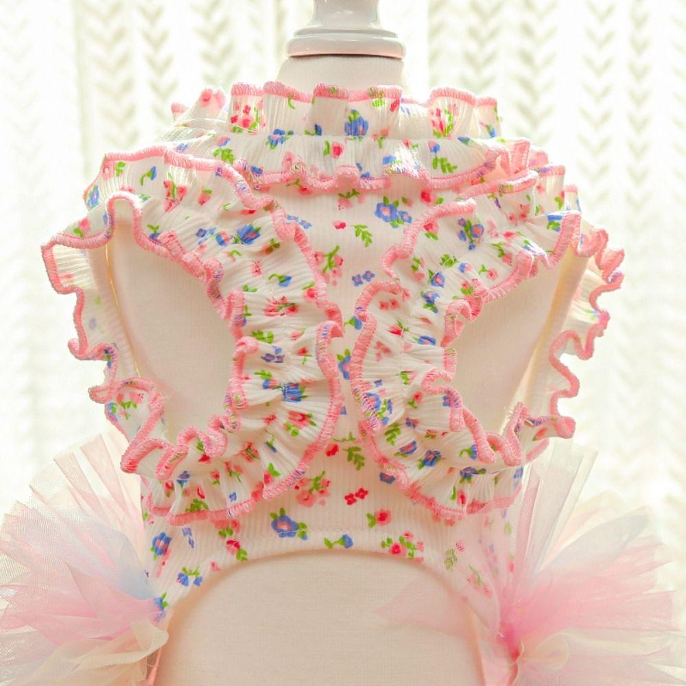 Breathable Pet Princess Dress Cute Cat Cake Skirt Pet Summer Clothes  For Dogs and Cats