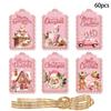 DIY Kraft Tags 60pcs Santa Claus Paper Cards Personalization Merry Christmas Tags  Home Decor