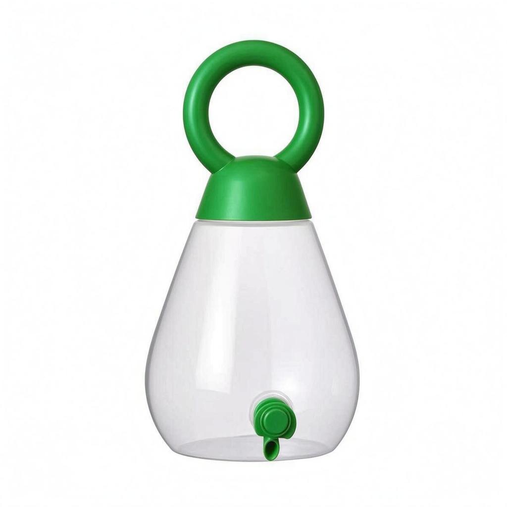 Dispenser Bevande a Goccia Manico Verde Caraffa Trasparente per Tè Freddo con Rubinetto