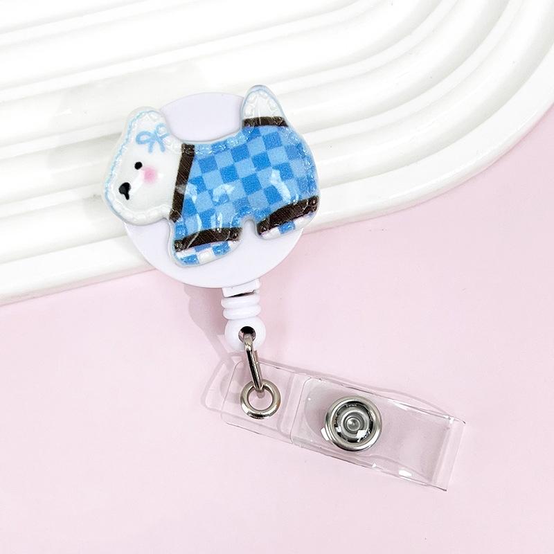 Cute Dog Design Medical Staff ID Badge Holder Retractable Name Tag ID Badge Reel Anti-loss Badge Holder Back To School Supplies