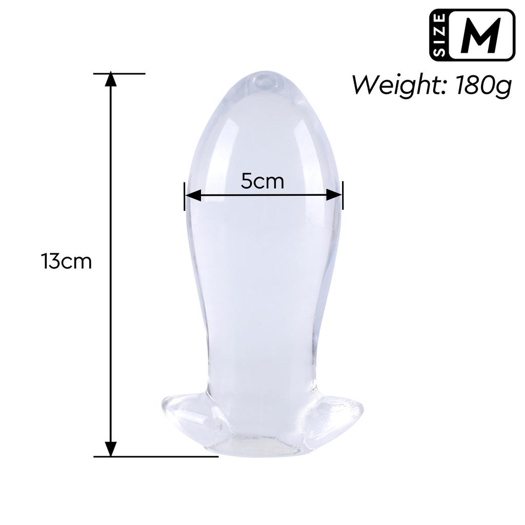 Transparent Dragon Egg Butt Plug Set - Soft Anal Toys for Women,Adult Sex Toys for SM/BDSM Play