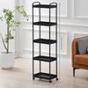 Compact Multi-layer Movable Storage Rack for Bathroom and Snacks