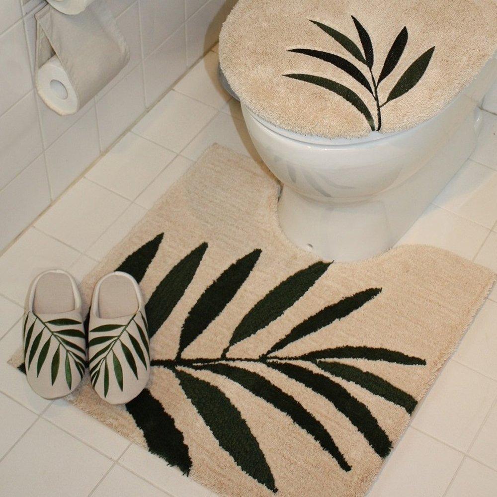 Senko Palm Tree Lid Cover with Adsorbent Antibacterial and Deodorizing 17128 M+home (Short Length), Beige, Multi-Type Sheet, Material,