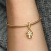 Bead Charms Copper Gold Plated Transparent Love Snowflake Snow Scene Charm Diy Bracelets Womens Jewellery Making Gift