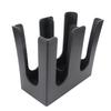 Cup and Lid Holder Plastic Straight 2 Compartments Black Paper Cup Holder Organizer for Disposable Cup Tea Shop