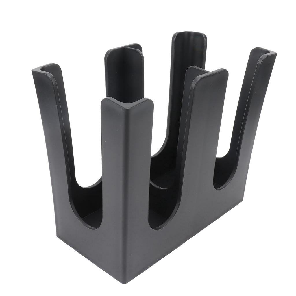 Cup and Lid Holder Plastic Straight 2 Compartments Black Paper Cup Holder Organizer for Disposable Cup Tea Shop