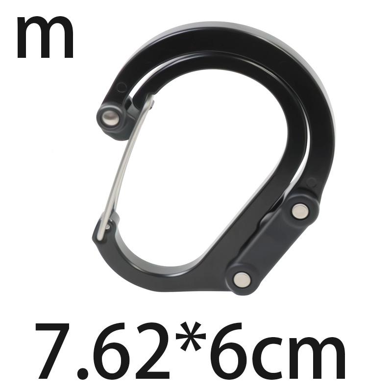 Multifunctional Mountaineering Buckle Aluminum Alloy D-type Mountaineering Buckle Outdoor Random Hook 360 Degree Rotating Hook