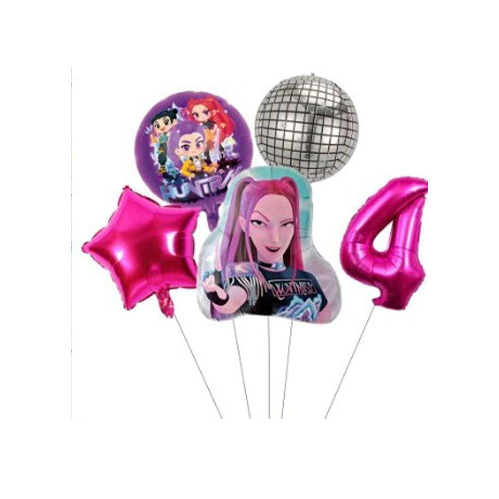 Sada balónků na párty s tématem KPOP Lovkyně čarodějnic pro dekoraci dětské narozeninové oslavy a sada digitálních balónků