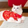 Chinese Tang Suit Winter Puppy Clothing with A Scarf Dogs Coat Cold Weather Clothes for