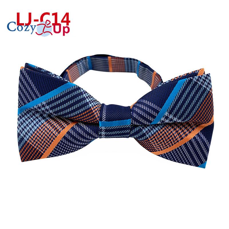 Fashion Blue Paisley Bowtie  Set for Men Wedding Business Party Luxury Pre-tied Men's Bow Tie Gifts