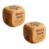 1/2/3/5/6/8Pcs Wooden Quilter Dice with 6 Engraved Quilting Tasks Solid Wood Quilting Embroidery Knitting Projects Baking Drinking Decision Dice Tools