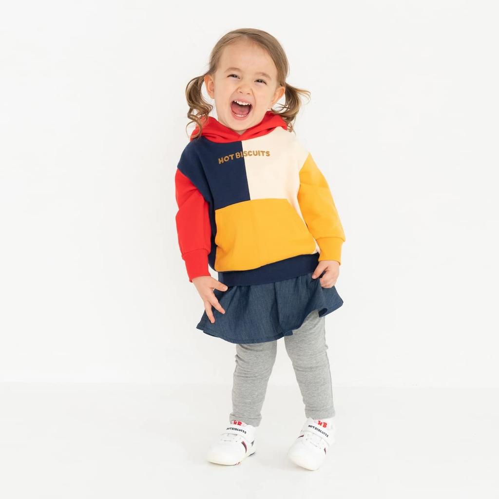 MIKIHOUSE HOT BISCUITS Hoodie for Boys and Red and Size Girls, Navy, 80cm, 70-5601-494