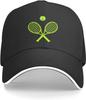 Casquette de Baseball unisexe Amour Tennis Casquette de Baseball réglable Raquette de Tennis Balle pour Unisexe Femmes