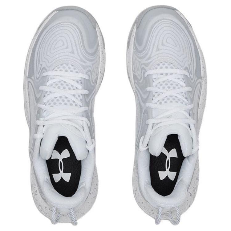 Under Armour Spawn 6 Minimalist Comfortable Non-Slip Durable Low-Top Basketball Shoes Unisex sneaker White 3027263-104