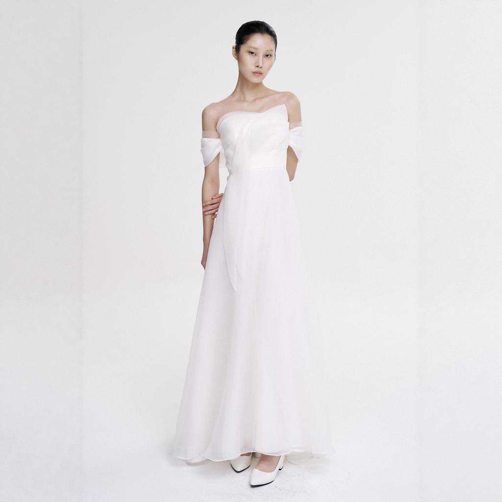 Korean Version of Simple Tube Top Wedding Dress Super Fairy Retro Sweet White Travel Photography Light Wedding Dress Out Dress Women