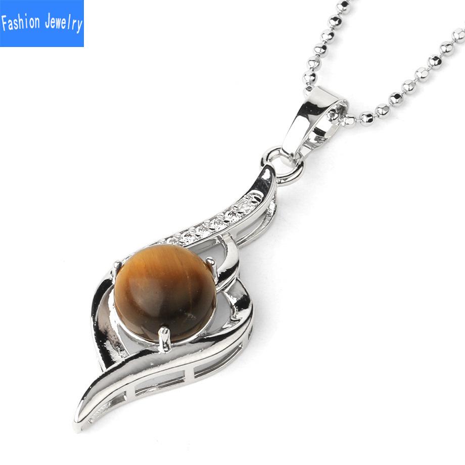 Collar con colgante de clavícula versátil de circonita de piedra de cristal natural