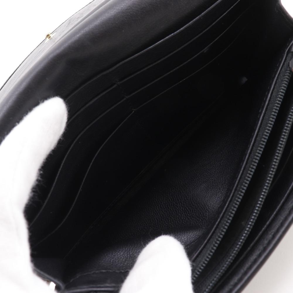 GUCCI Interlocking G Purse 282434 black Sima leather Women Used