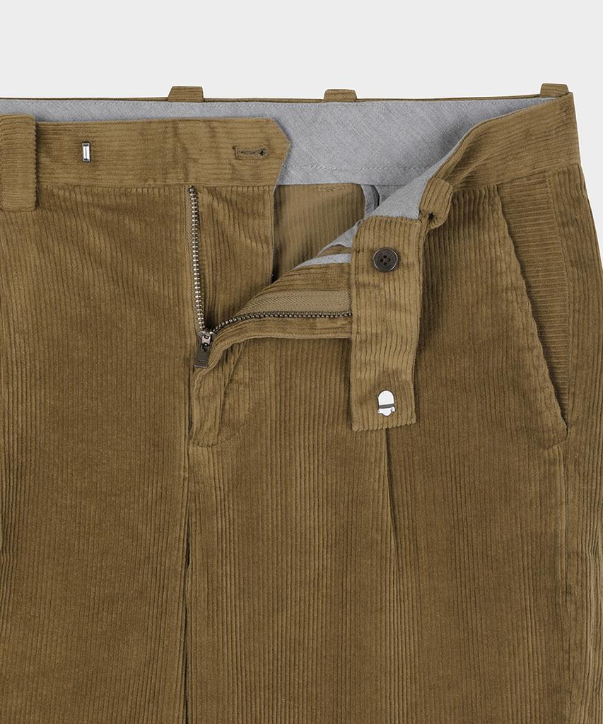 BROOKS BROTHERS Traditional Fit 8W Corduroy Pants (Brown) (Bbpcmm69194Ew)