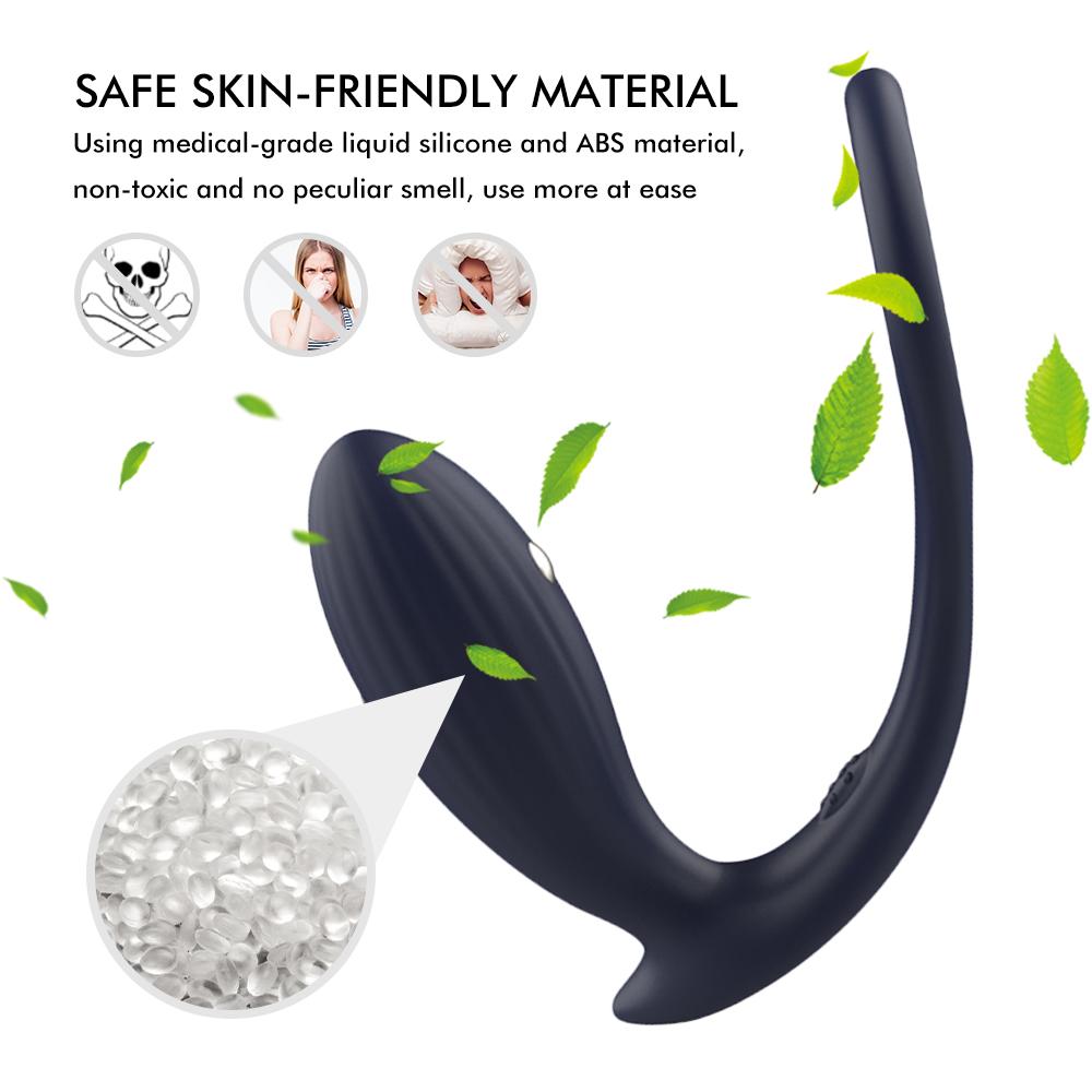 Männlicher G-Punkt 7-Frequenz-Analplug und hinterer Hof-Pull-Perlen-Spielzeug-Prostata-Massagegerät, das Vibrations-Verschlussring auflädt