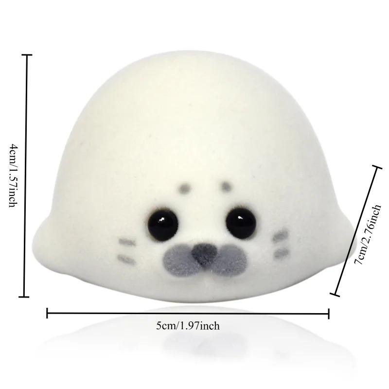 Супер Милый Пухленький Маленький Животное Флок Игрушка Модель Мультяшный Хомяк Тюлень Кошка Щенок Настольное Украшение Маленькие Украшения Подарки