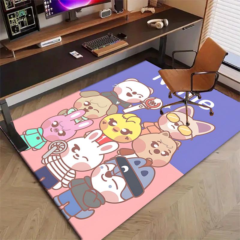 Custom Kpop Team Mat Personalized Name, Polyester Washable Indoor Entryway Rug, Gift for Christmas, Easter, Thanksgiving Day