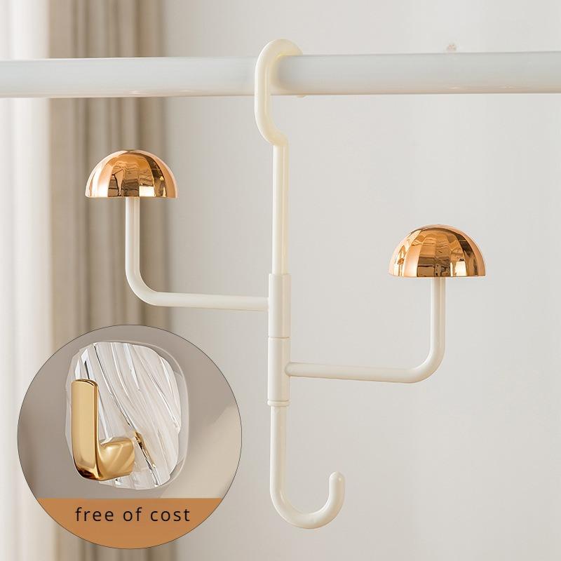 

Mushroom Rotating Hat Rack Scarf Bag Storage,traceless Hook,Multifunctional Hat Rack Storage for Home Use белый