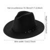 Vintage Felt Fedora Hats with Belt Buckle for Men & Women Wide Brim Outback Hat Panama Jazz Hat Cowboy Hat