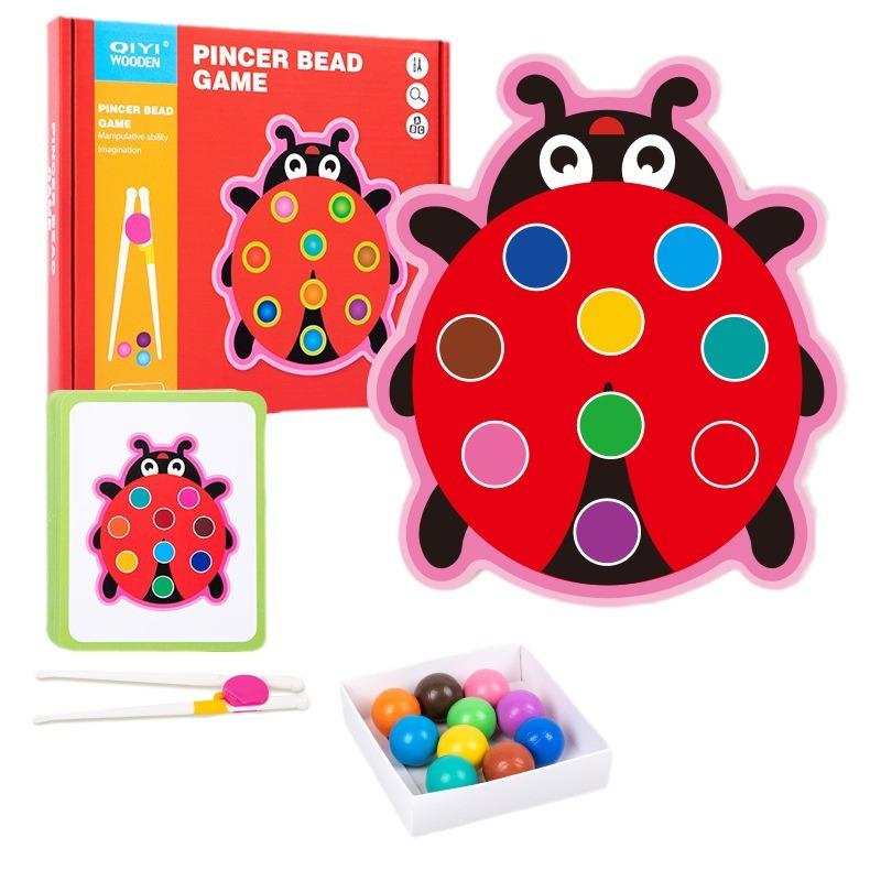 Children'S Advanced Bead Painting Game Early Education Parent-Child Fine Movement Training Puzzle Wooden Toy