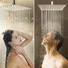 Pressure Overhead Stainless Steel Rainfall Water Tap Nozzle Sprinkler Sprayer Shower Head Faucet