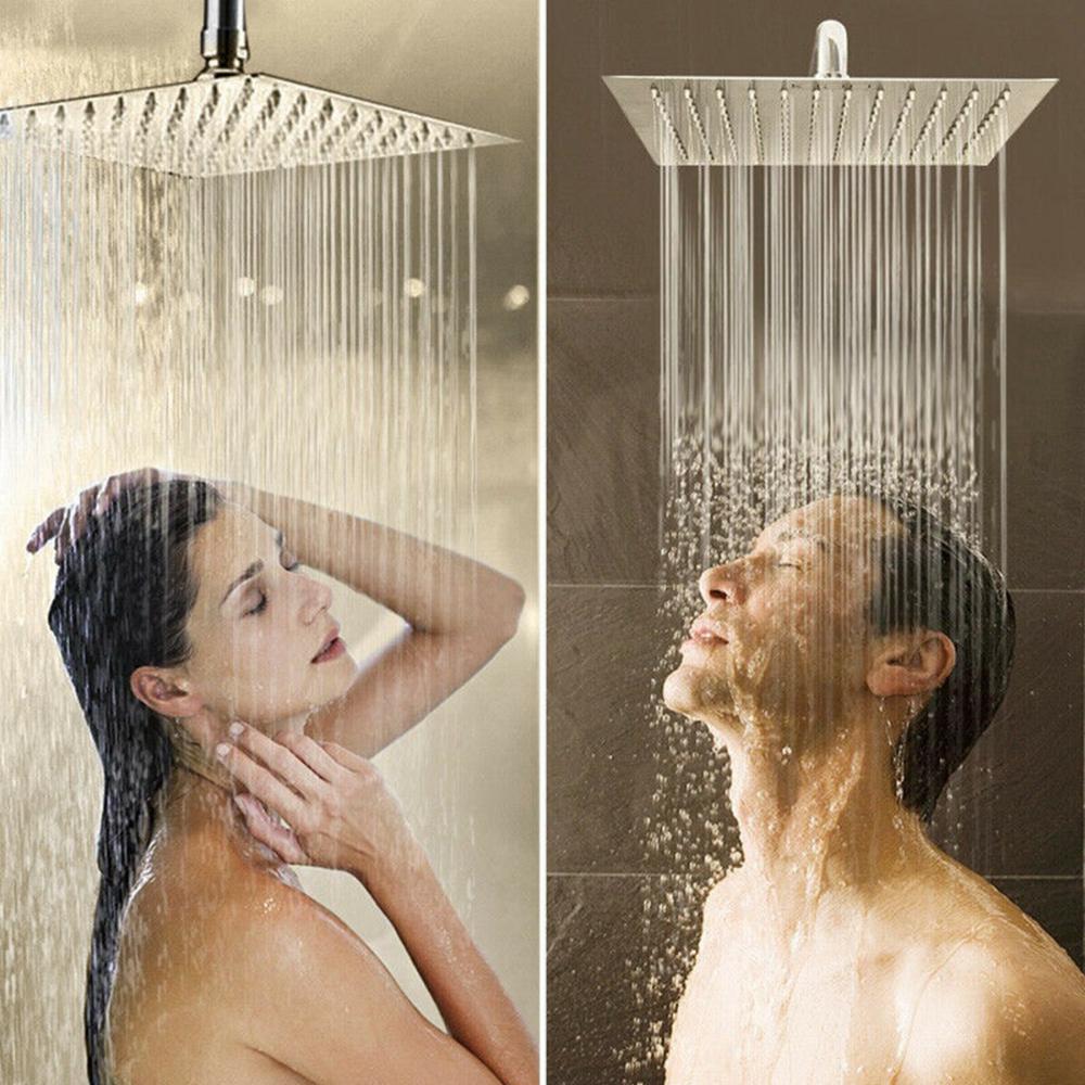 Pressure Overhead Stainless Steel Rainfall Water Tap Nozzle Sprinkler Sprayer Shower Head Faucet