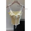 Chic Bow Camisole with Chest Pad - Casual, Stylish, and Feminine
