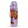 1PC Two Stacked Basketball Character 750ml Color Plastic Sports Water Bottle Leakproof Flip Straw Lid Suitable for Sports Office Home Use