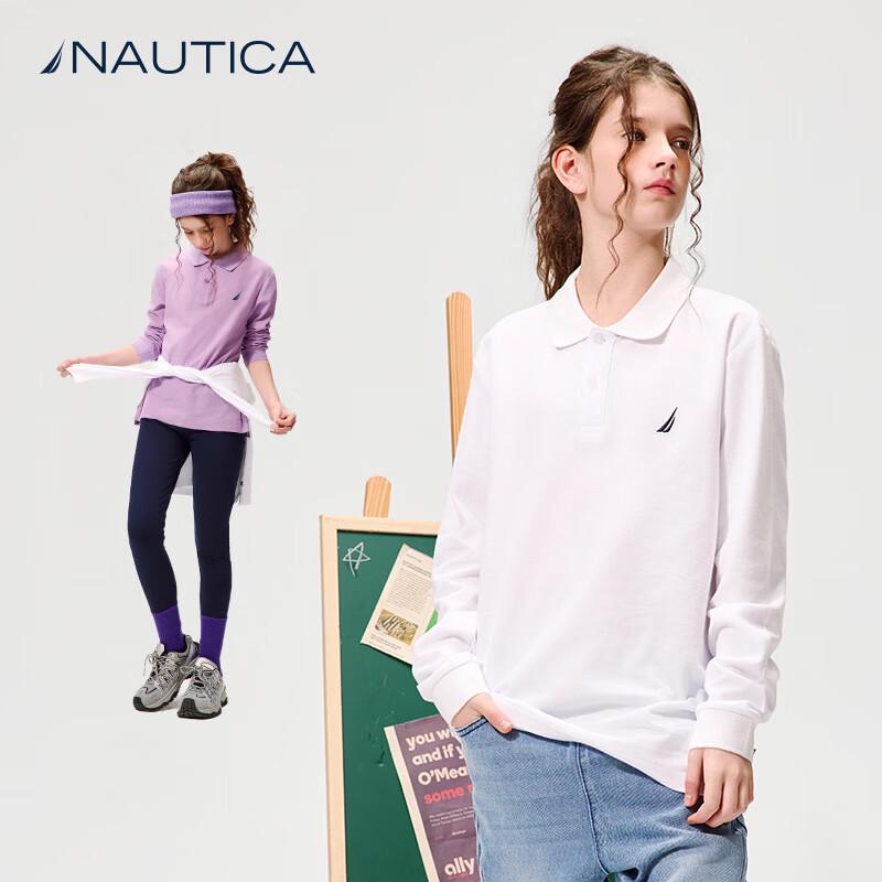 NAUTICA Kids' Long Sleeve Polo Shirt