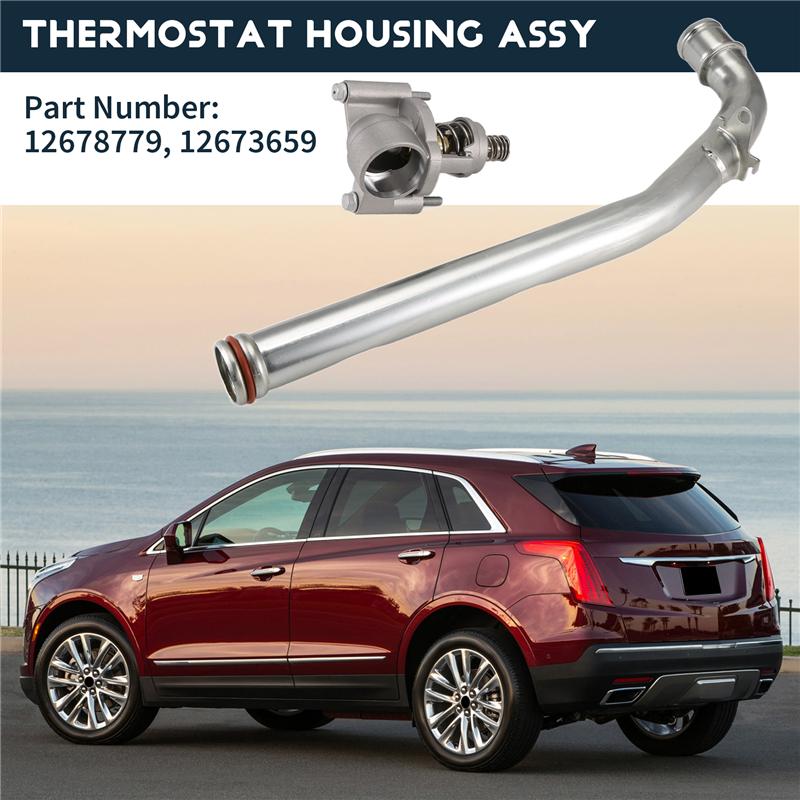 Thermostat Housing Assembly 12678779 12673659 For Cadillac XT5 XT6 GMC Acadia 3.6L 2017--M53K