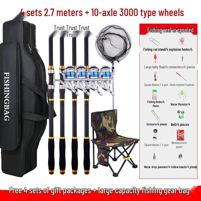 Meeresruten-Kombination: Kaufe eins, erhalte drei Angelruten & Ausrüstung für weite Würfe