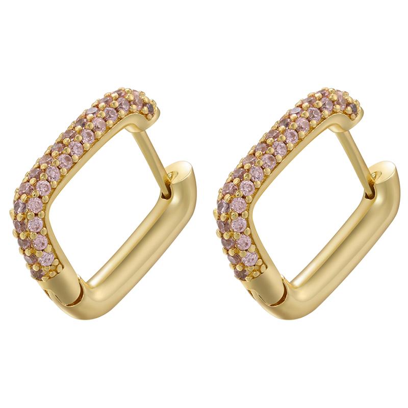Hoop earrings gold color silver color small hoop earrings crystal women rainbow earrings Fashion jewelry wholesale VE144