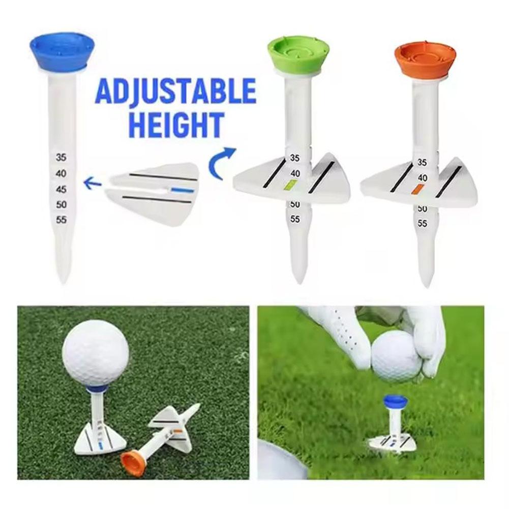 1pc Korean Rubber Golf Tees Adjustable Height Plastics Golfs Tees Golf Base Support Tees Driver Training Accessory