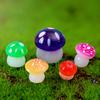 10 Pcs Creative Night Glow Simulation Mushroom Figurine Animal Model Moss Micro Landscape Home Decor Miniature Ornament