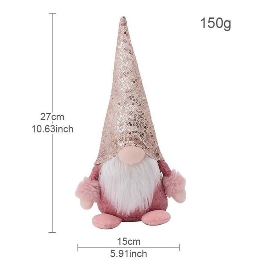 Christmas Sequin Gnome Plush Decorative Gnome Ornament for Home Unique Xmas Decor Adorable Holiday for Festive Atmosphere