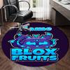 Custom Name Blox Fruits Printed Round Rug Carpet Chair Rug Area Rug Entryway Doormats,for Office Chair Living Room Bedroom Kitchen Room.