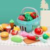 Zestaw Zabawek Kuchennych Domku do Zabawy Symulacja Koszyk Owoce Warzywa Jedzenie Gra w Krojenie Edukacyjna Dzieci Montessori Nauka Zabawka dla Dziewczynek