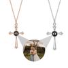 S925 Silver 'I Love You' 100 Languages Projection Cross Necklace with Engraved Inscription On Clavicle Chain