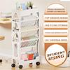 5 Tiers/2 Tiers Mobile Storage Trolley with Wheels Convenient Utility Cart for Kitchen Bathroom Living Room Decoration