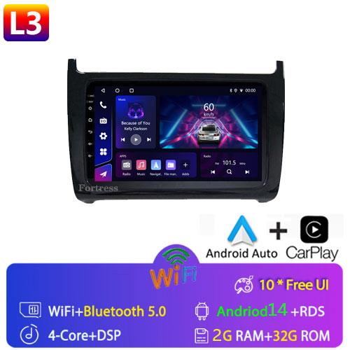 9 Inch 2 Din Android 13 Auto Radio For VW Volkswagen POLO 5 Sedan 2008- 2020 Carplay Car Multimedia GPS Autoradio