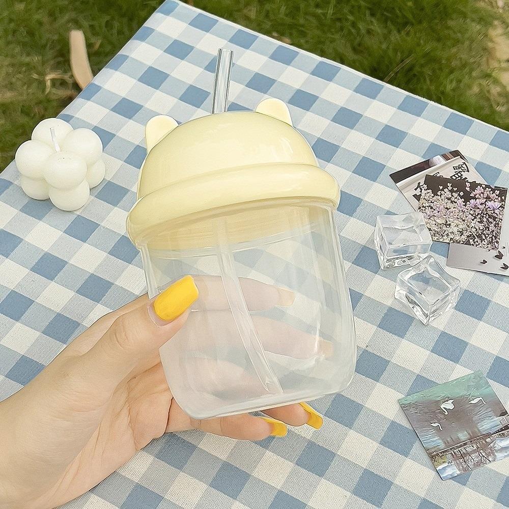 

450 мл Стакан с соломинкой Мини-размер Тонс Тон Стакан Милый Стакан для воды жёлтый
