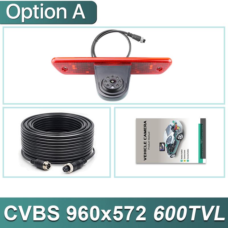 AHD 1080P Car Roof Top LED Brake Light Rear View Camera For Fiat Scudo Peugeot Expert Toyota Proace Citroen SpaceTourer 2006-16