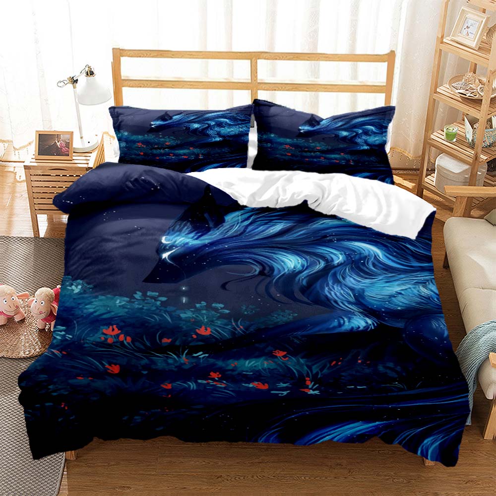 Wolf Digital Print Polyester Bedding Sets Covers Boys Duvet Cover Set For Teens Bedding Set Bed Comforter Set