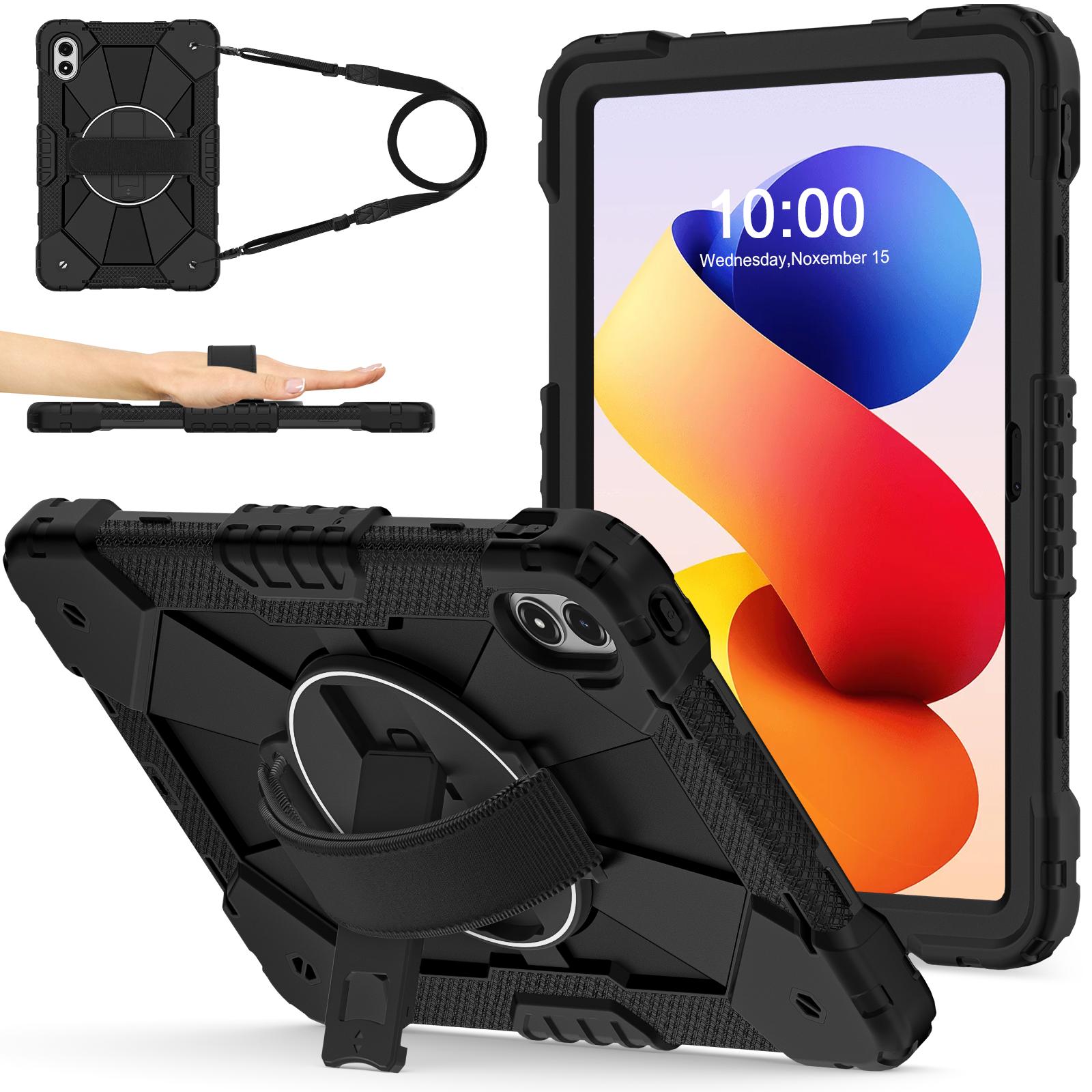 Robuuste Beschermhoes voor Xiaomi Redmi Pad 2 Pro 12.1 inch Tablethoes voor Redmi Pad 2Pro 12.1  met Schouderband Redmi Pad 2Pro 12.1 zwart