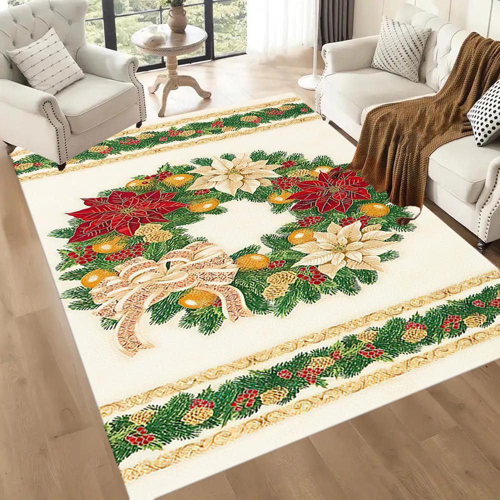 Christmas 127 Carpet Suitable for Playrooms Balcony Living Rooms Hallway Antislip Carpet Decorate Offices Wedding Party Gift